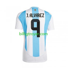 Billige Copa America Fotballdrakter Argentina Julian Alvarez 9 Hjemmedraktsett 2024 Kortermet